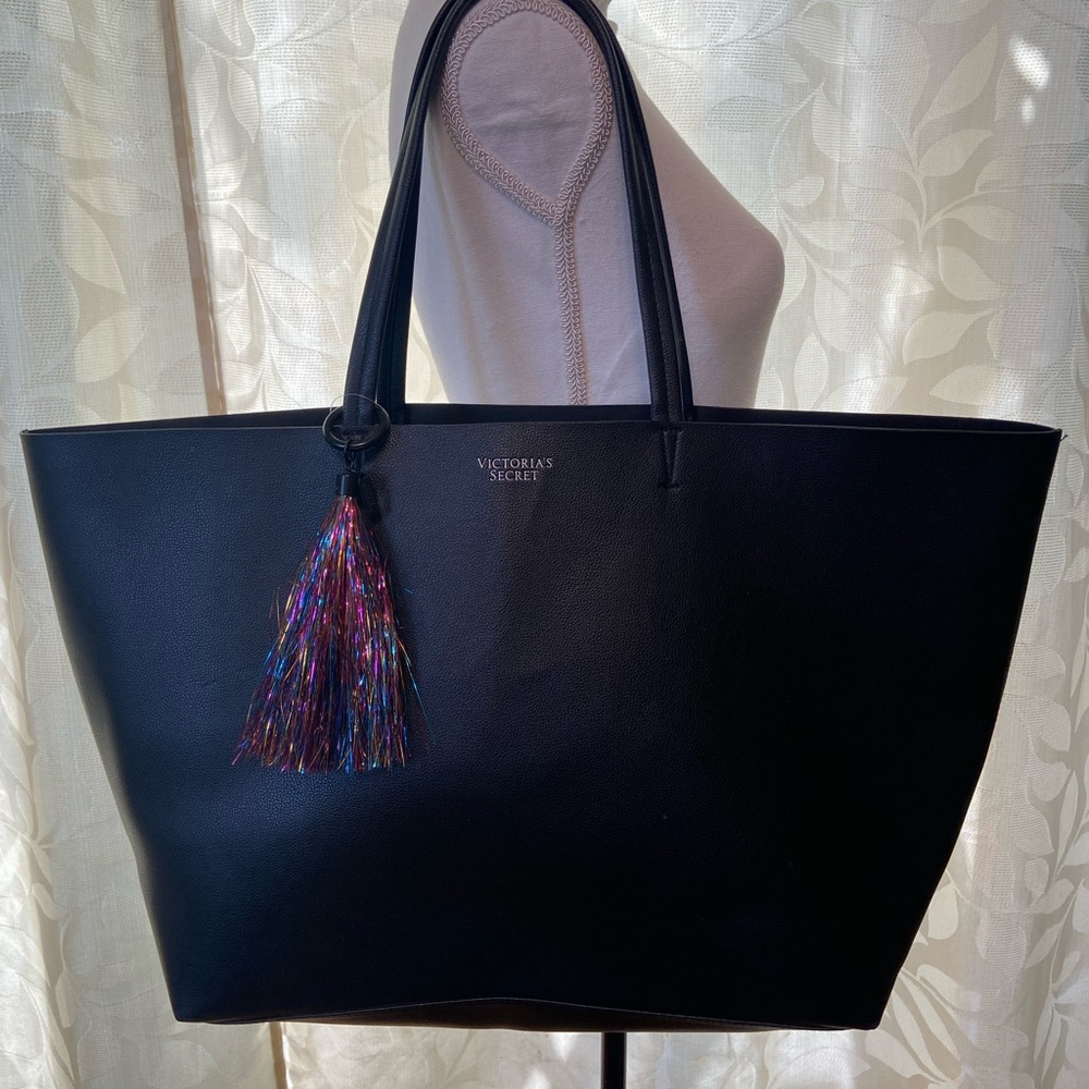Victoria’s Secret 2016 Black Leather Tote Bag